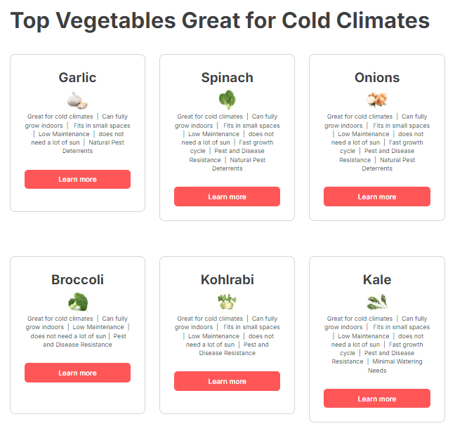 Top Vegetables Great for Cold Climates