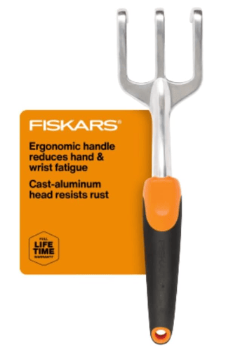 Fiskars Ergo Cultivator for Digging Hand Rake